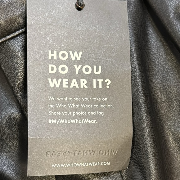 NWTs Who What Wear Pleather like pants. With matching belt. Front pockets. - Picture 5 of 11